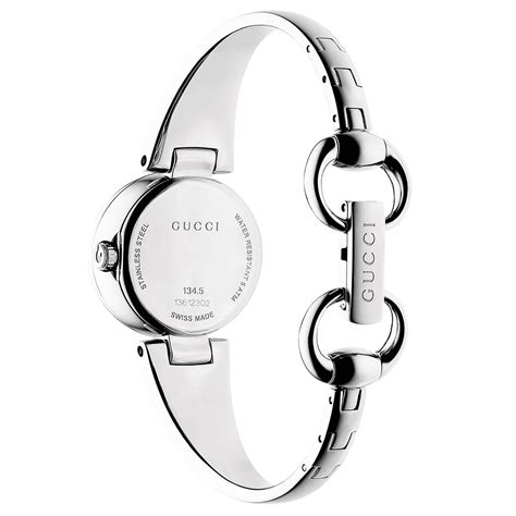 gucci guccissima small stainless steel bangle watch|authentic gucci bangle watch.